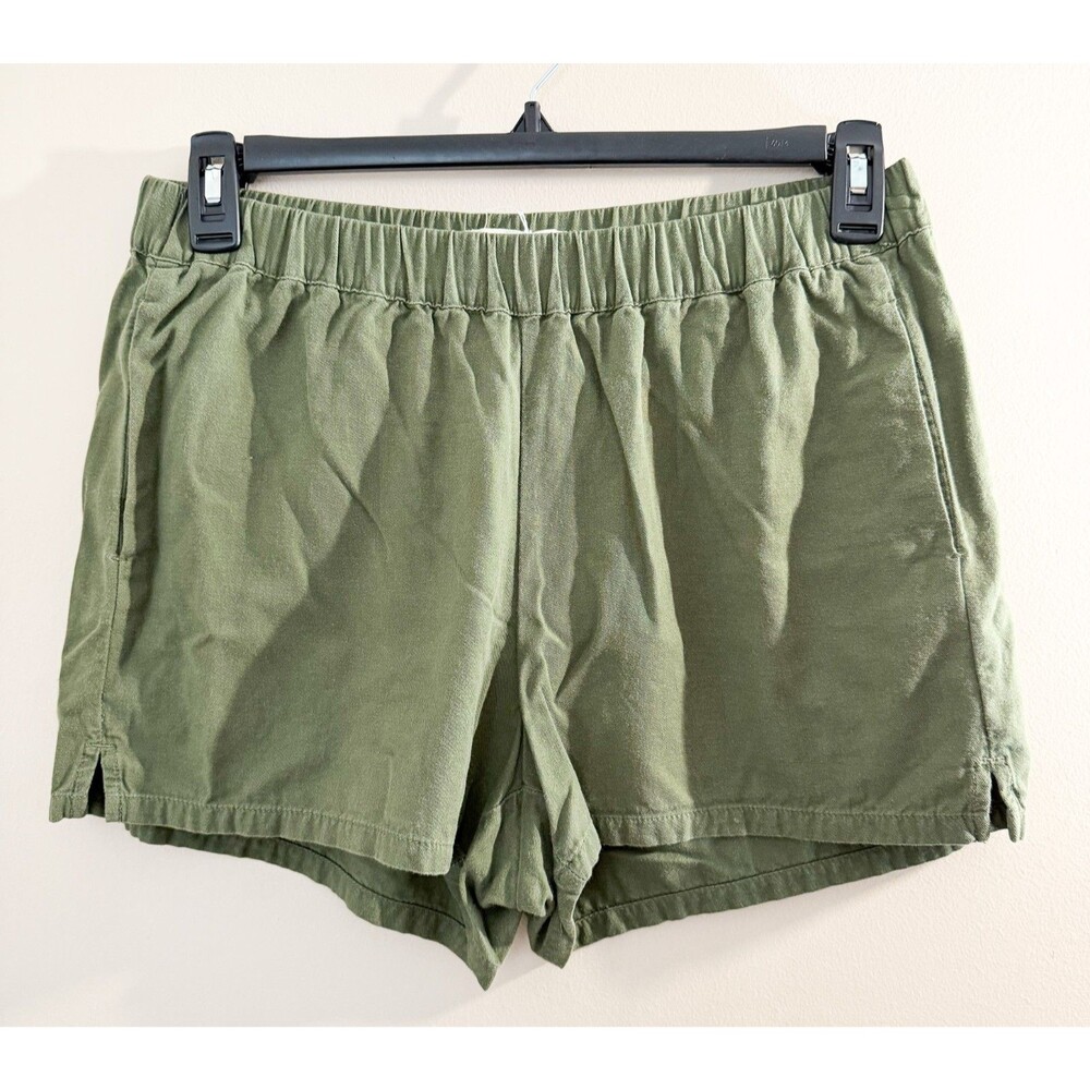 Madewell Olive Green Elastic Waist Shorts Womens Medium Casual Summer